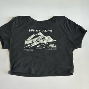 Garage Black Swiss Alps Graphic Tee